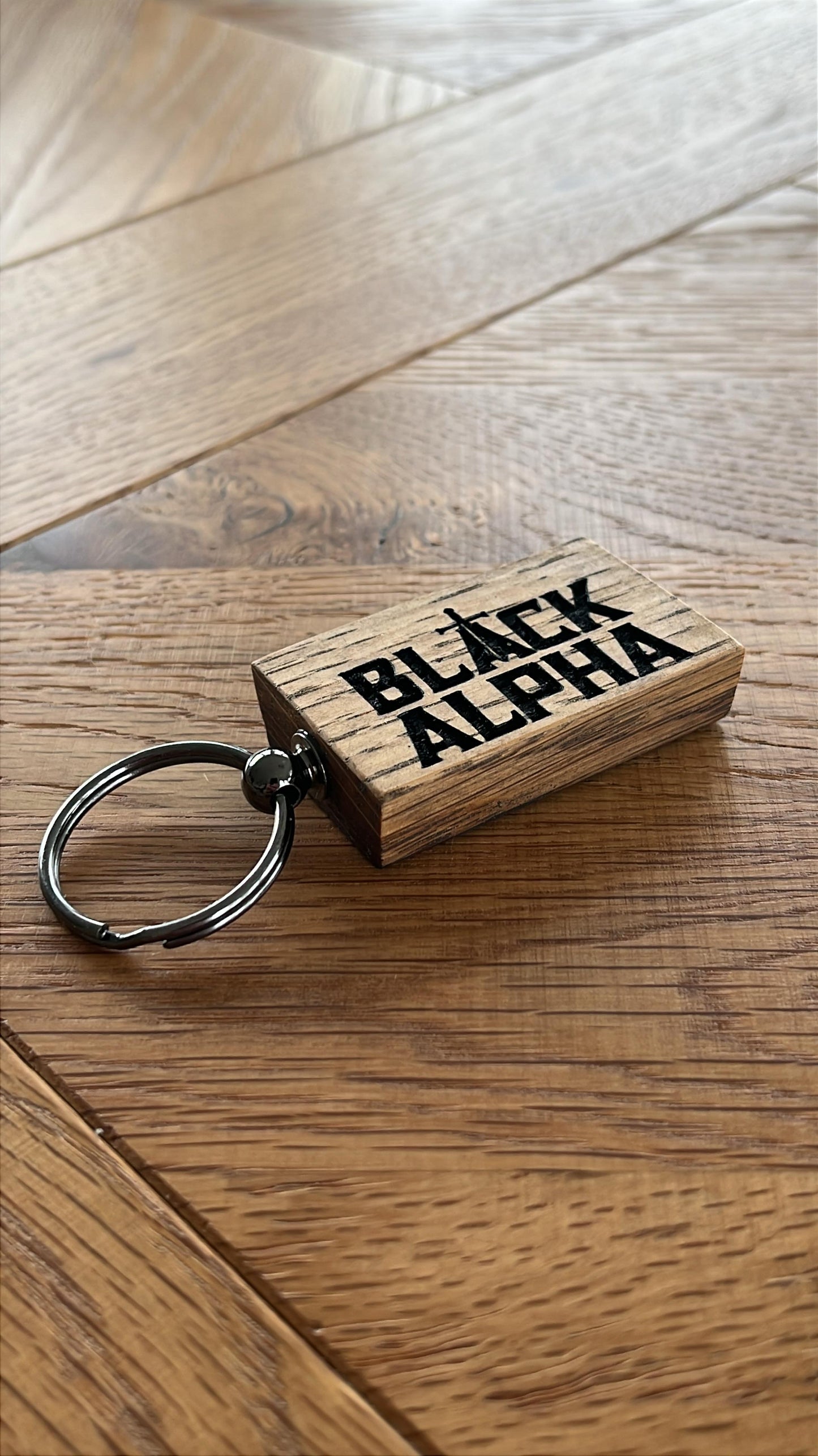 Handmade Oak Keyring